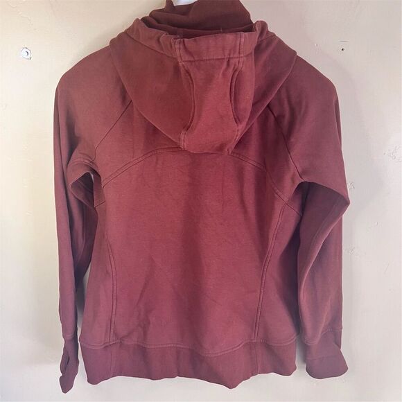 Athleta Triumph Women's Rust Color Zip-Up Hoodie Jacket Size Large Athleisure - Picture 7 of 7